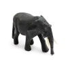 carved wood african elephant from above