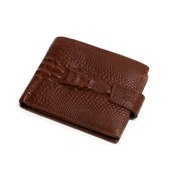 crocodile embossed leather wallet