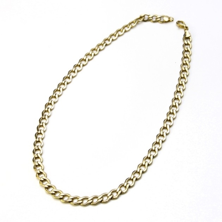 Beautiful Gold Plated 18 Inch Curb Chain Necklace