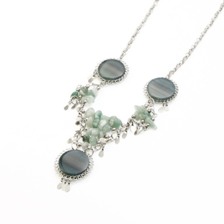 Emerald Green Semi-Precious Stone Bead Necklace