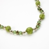 Emerald and Lime Green Necklace with Gold Beads 2