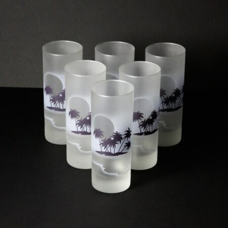 frosted palm tree tumblers