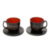 large black and red cup and saucer 2