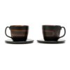 large black and red cup and saucer 1