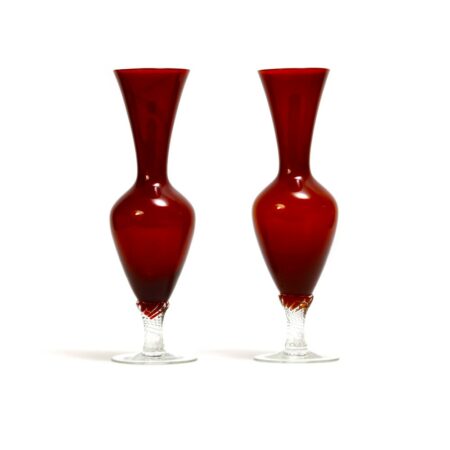 retro red vases