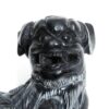 black resin chinese foo dogs face