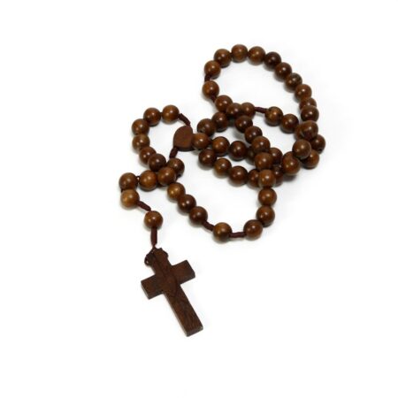 wooden bead rosary