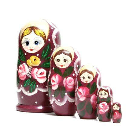 floral russian matryoshka dolls