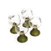 olive green beehive hock glasses 2