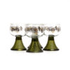 olive green beehive hock glasses 3