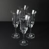 ball knopped champagne flutes