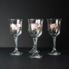 pink flower print wine glasses 2