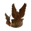 rear of russian carved wood eagles