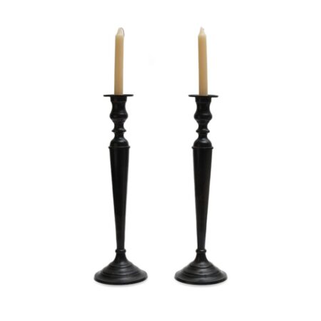 Tall Antique Baluster Candlesticks