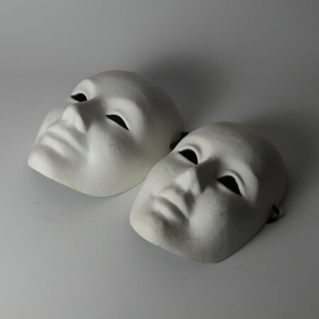 Venetian Ca Macana White Face Masks