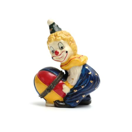 Small Ceramic Clown Trinket Box