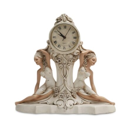 shabby chic ornamental lady clock