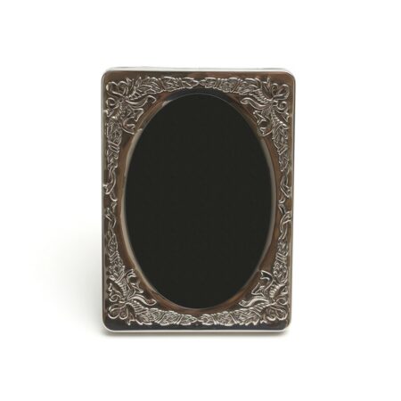 Silver Plated Photo Frame Decorated with Ribbons