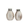 Tiger Cowrie Salt and Pepper Shakers under belly