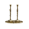 chinese dragon brass candlesticks with tray and coasters