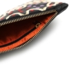 open Soft Leather Clutch Bag with Aboriginal Art by Paddy Japaljarri Stewart