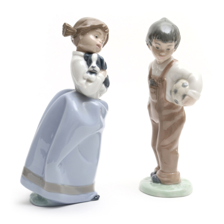 Boy and Girl NAO Figurines by Lladro 1988