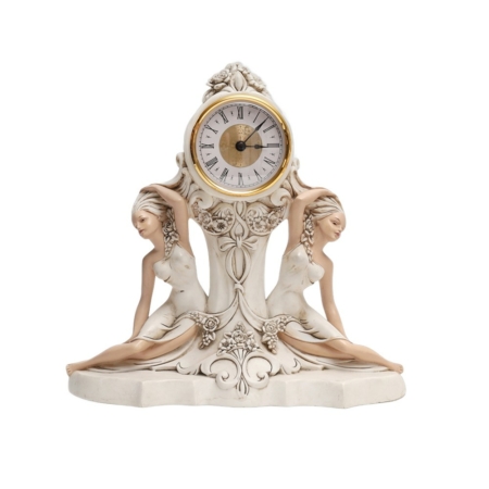 shabby chic ornamental lady clock