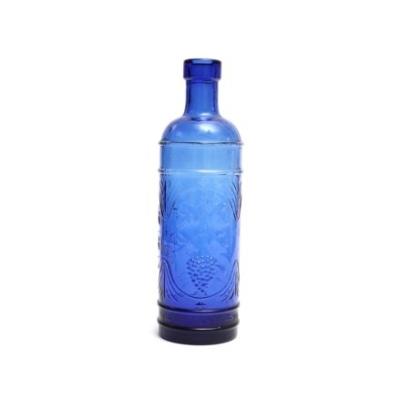 Cobalt Blue Glass Wine Bottle