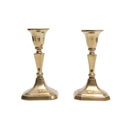 brass edwardian candlesticks