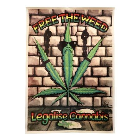 free the weed poster, legalise cannabis
