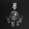 geometrical designs greek key etched decanter and glasses