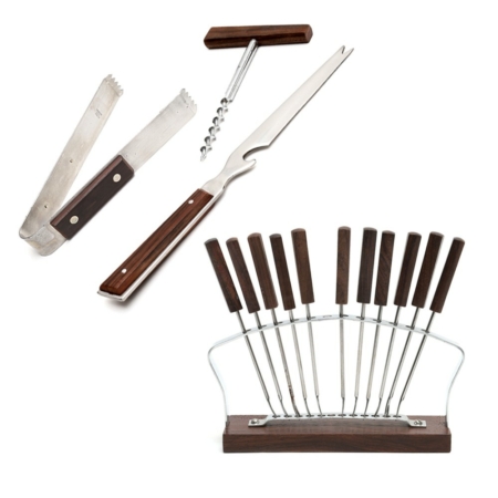 Mid-Century Rosewood Cocktail Set