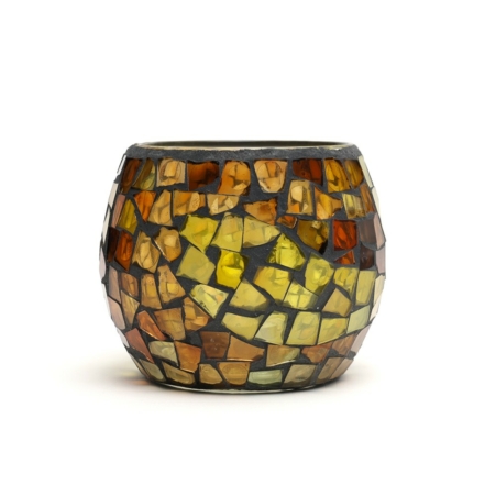 glass mosaic tealight holder