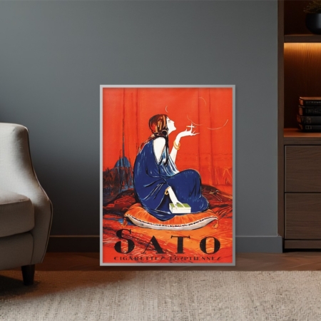 sato cigarette poster