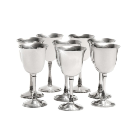 silverplated wine goblets