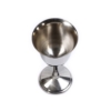 inside a silverplated wine goblet