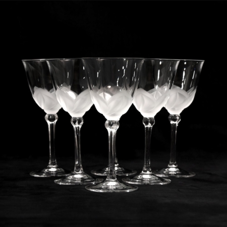 florence frosted crystal glasses