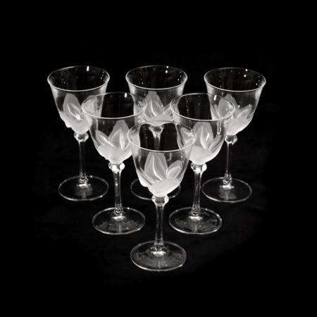 florence frosted wine glasses